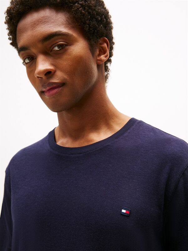 CREW NECK SLUB TEE Erkek Mavi T-Shirt - UM0UM03527