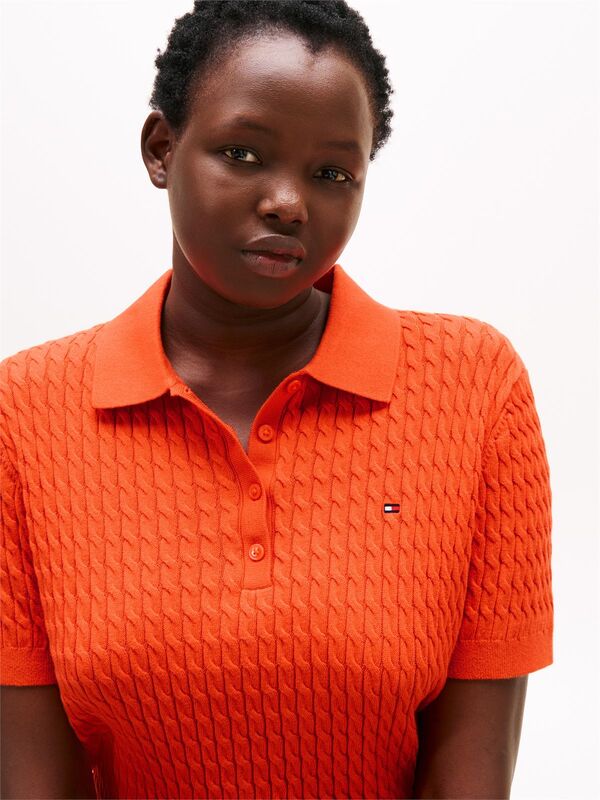 CRV CO CABLE FINE GG POLO SWT Kadın Turuncu Kazak - WW0WW47250