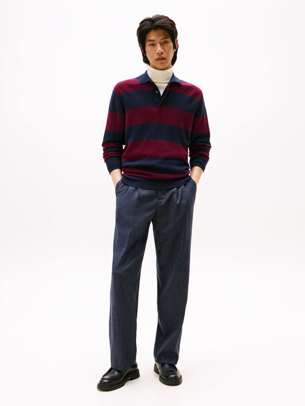 DC KNITTED RUGBY Erkek Mavi Kazak - MW0MW40855