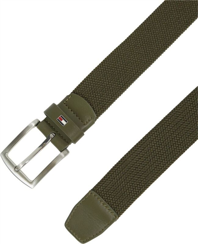 Tommy Hilfiger - DENTON ELASTIC 3.5 Erkek Yeşil Kemer - AM0AM13354