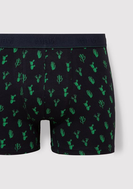 Desenli Boxer Erkek Boxer - M0910045 Gece Lacivert