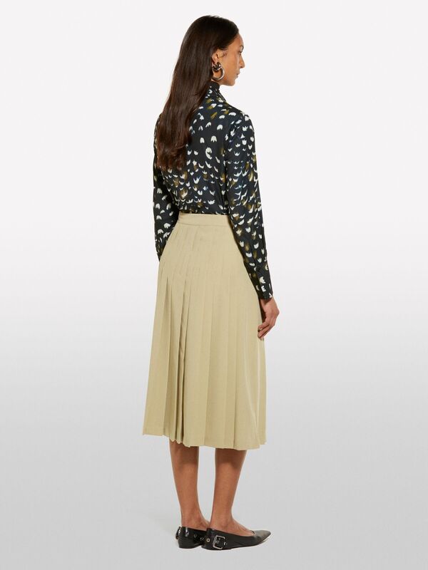 Desenli Saten Regular Fit Gömlek Kadın Siyah Mix Gömlek - 325P5V2SLQ025