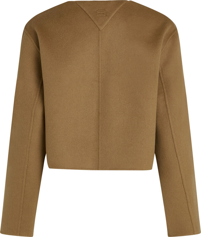 DF WOOL BLEND REG LADY JACKET Kadın Kahverengi Mont - WW0WW47446