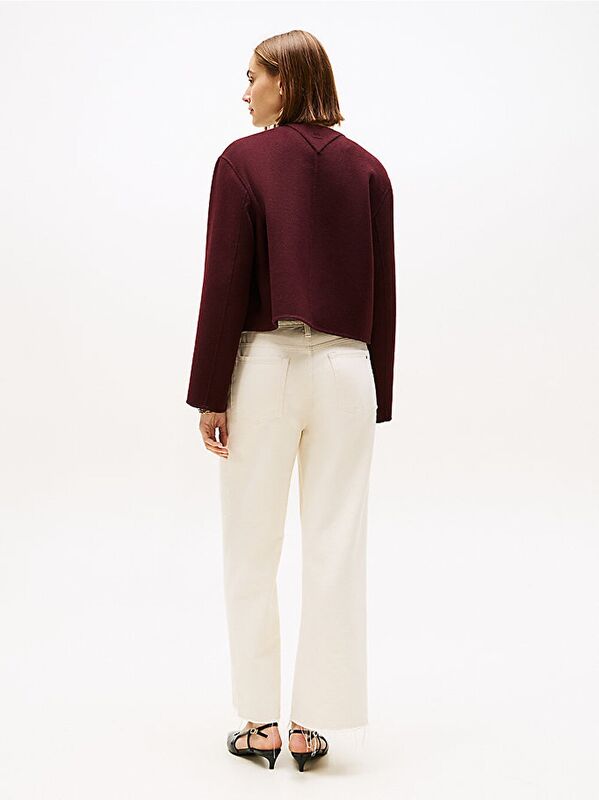 DF WOOL BLEND REG LADY JACKET Kadın Kırmızı Mont - WW0WW47446