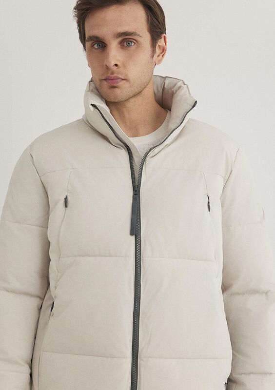 DİK YAKA CEKET Erkek Bej Ceket - M0110462