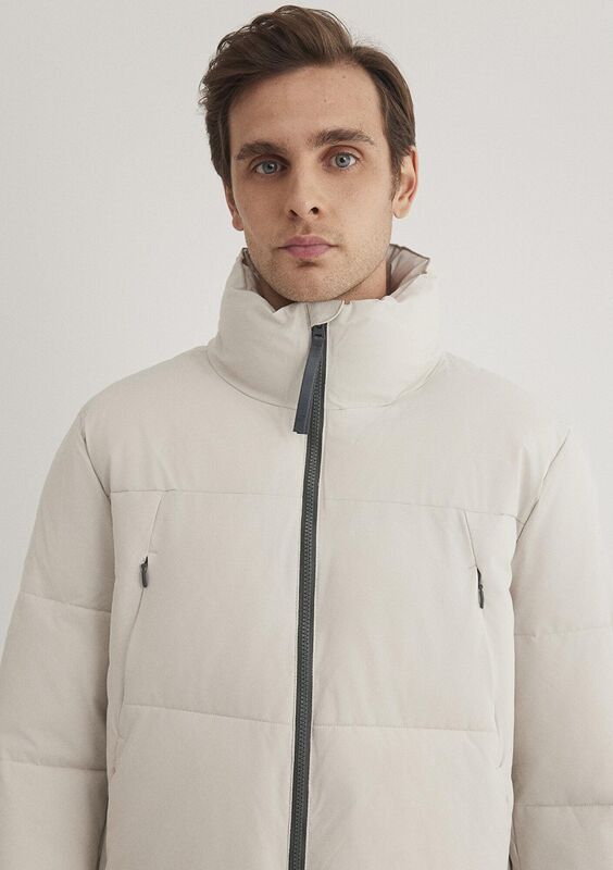 DİK YAKA CEKET Erkek Bej Ceket - M0110462