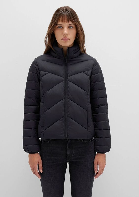 DİK YAKA CEKET Kadın Siyah Ceket - M110698