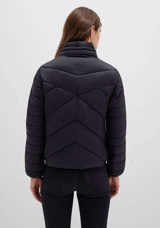 DİK YAKA CEKET Kadın Siyah Ceket - M110698