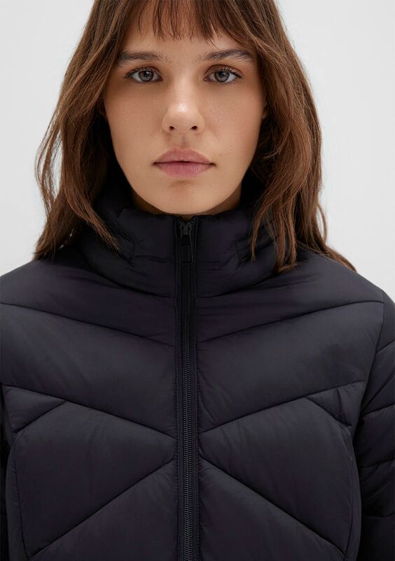 DİK YAKA CEKET Kadın Siyah Ceket - M110698