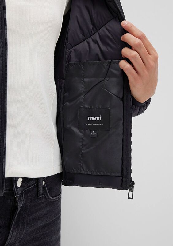 DİK YAKA CEKET Kadın Siyah Ceket - M110698