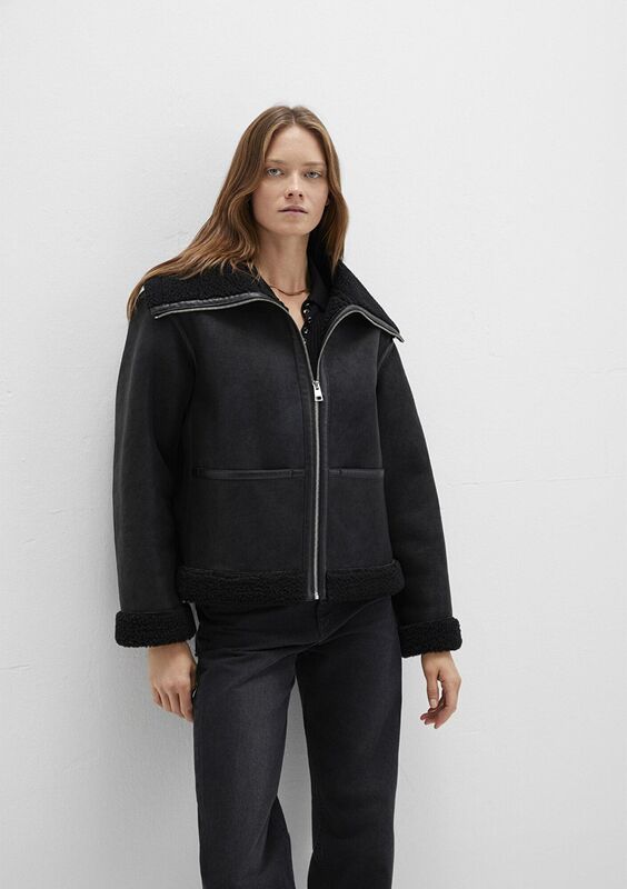 DİK YAKA PU CEKET Kadın Siyah Ceket - M1110718