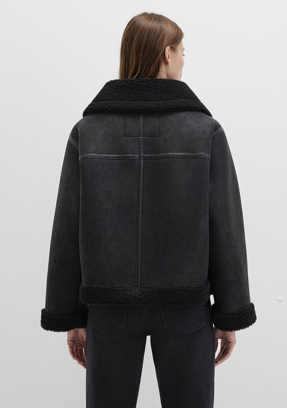 DİK YAKA PU CEKET Kadın Siyah Ceket - M1110718