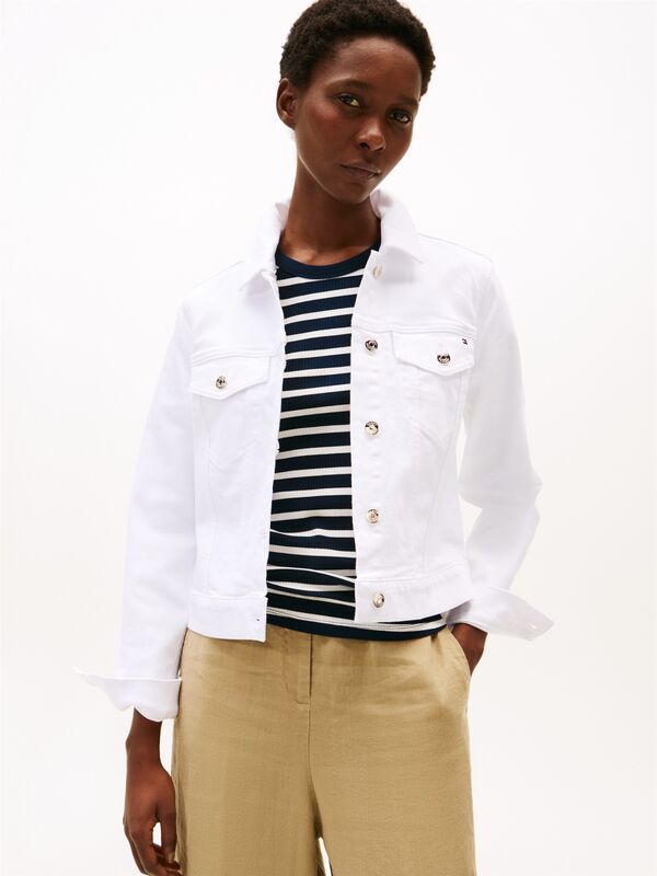 DNM SLIM JACKET WHITE Kadın Beyaz Ceket - WW0WW44374 DNM SLIM JACKET WHITE Kadın Beyaz Ceket - WW0WW44374