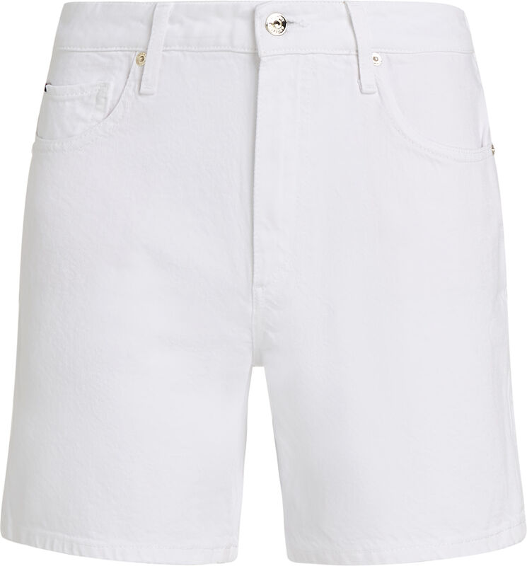 Tommy Hilfiger - DNM STRAIGHT SHORT RW WHITE Kadın Beyaz Şort - WW0WW45924