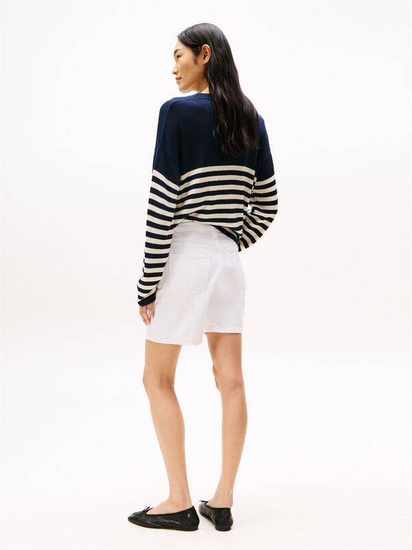 DNM STRAIGHT SHORT RW WHITE Kadın Beyaz Şort - WW0WW45924