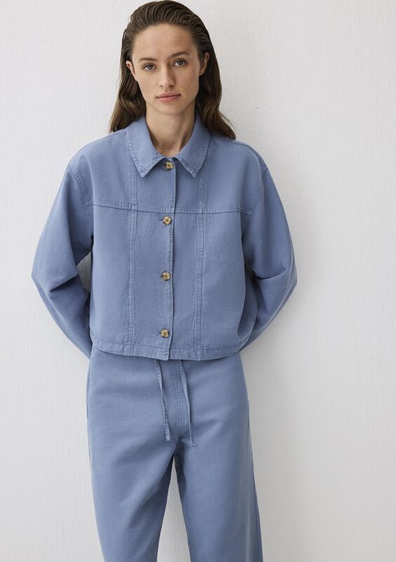 DOKUMA OVERSHIRT Kadın Mavi Gömlek - M1211125
