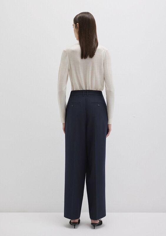 DOKUMA PANTOLON Kadın Lacivert Pantolon - M1011136
