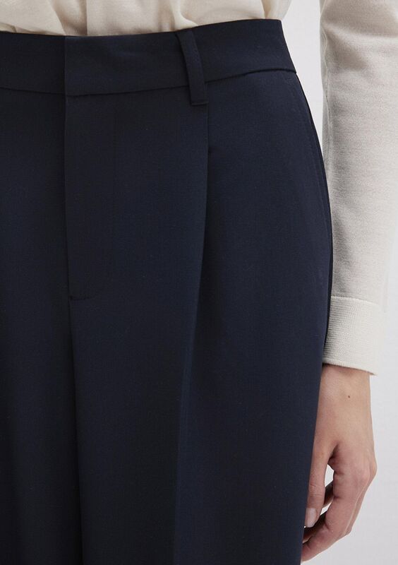 DOKUMA PANTOLON Kadın Lacivert Pantolon - M1011136