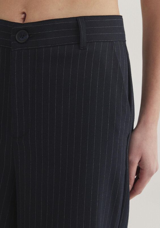 DOKUMA PANTOLON Kadın Mavi Pantolon - M1010646