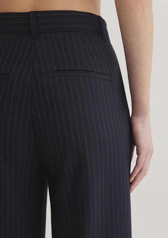 DOKUMA PANTOLON Kadın Mavi Pantolon - M1010646