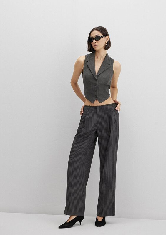 DOKUMA PANTOLON Kadın Siyah Pantolon - M1011129