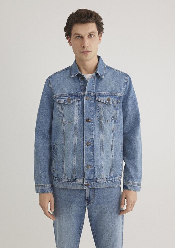 DRAKE Erkek Mavi Denim Ceket - M010143