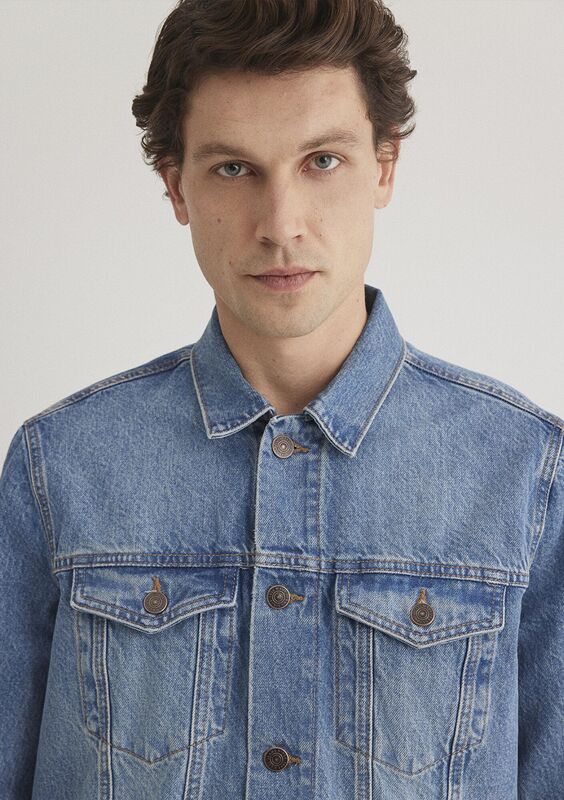 DRAKE Erkek Mavi Denim Ceket - M010143