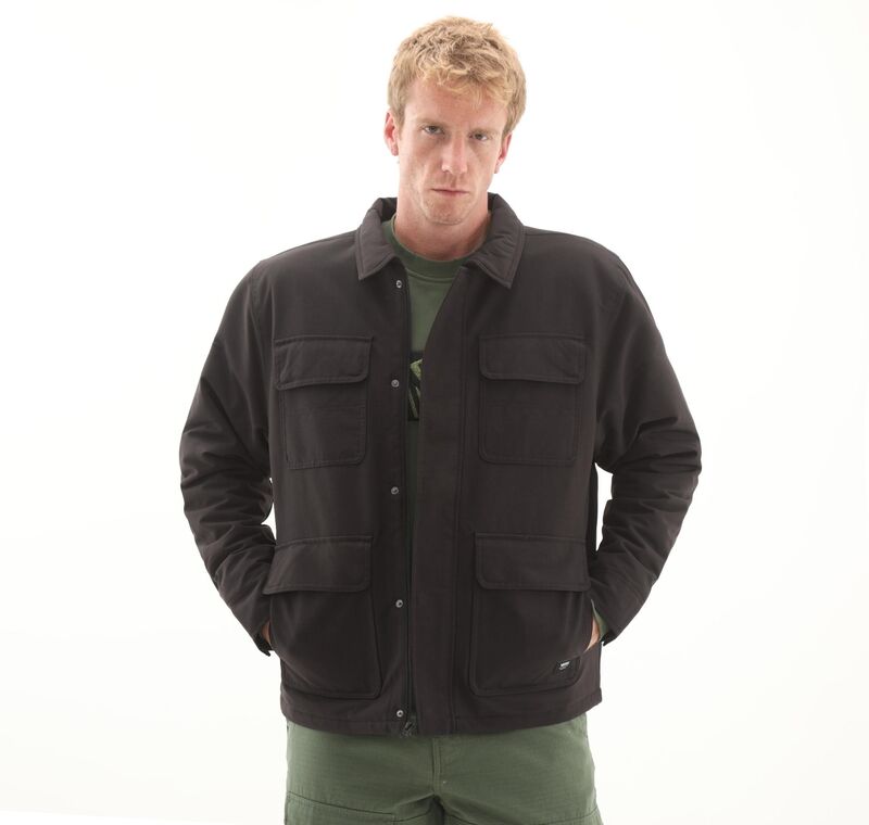 Drill Chore Nylon Jacket Erkek Siyah Mont - VN000P78