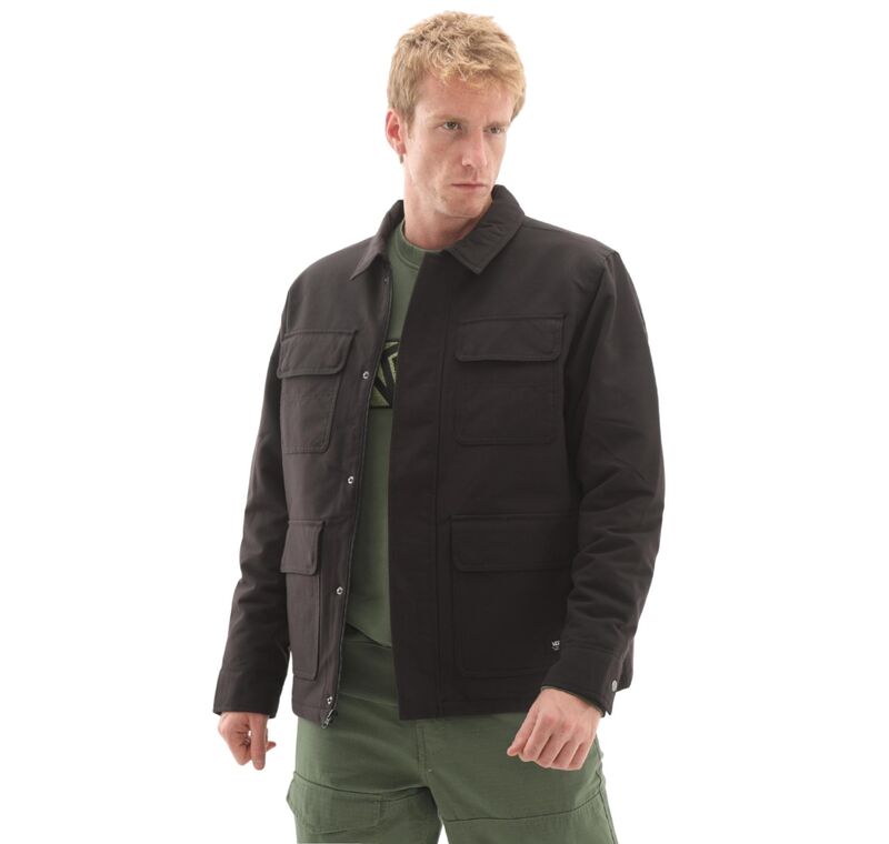 Drill Chore Nylon Jacket Erkek Siyah Mont - VN000P78