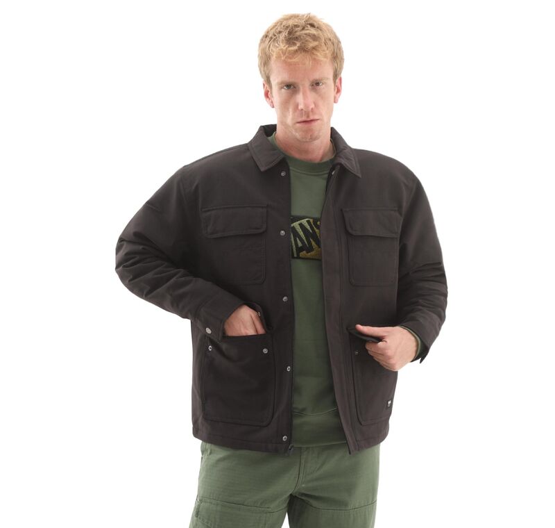 Drill Chore Nylon Jacket Erkek Siyah Mont - VN000P78