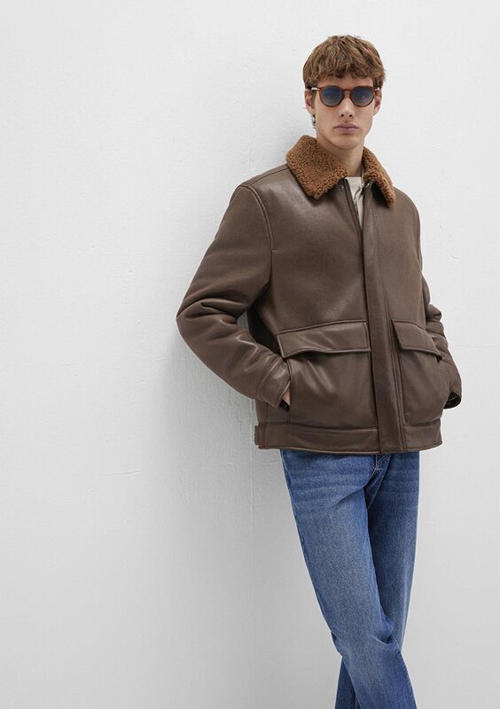 Mavi - DÜĞMELİ CEKET Erkek Kahverengi Ceket - M0110669