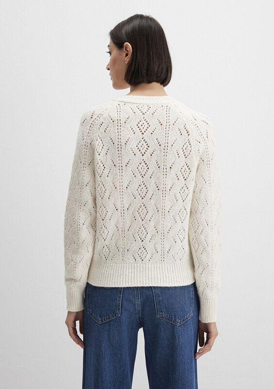 DÜĞMELİ KISA HIRKA Kadın Beyaz Ceket - M1710812