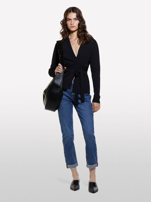 Elastan Karışımlı Regular Fit Denim Pantolon Kadın Haki Mix Pantolon - 324A43KJ576T6