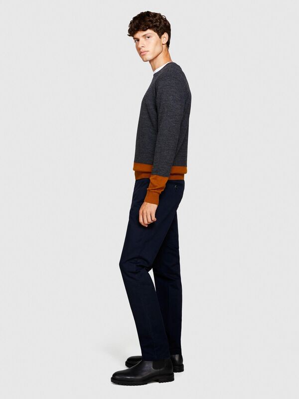 Esnek Slim Fit Chino Pantolon Erkek Renkli T-Shirt - 323A4JGCSF03E