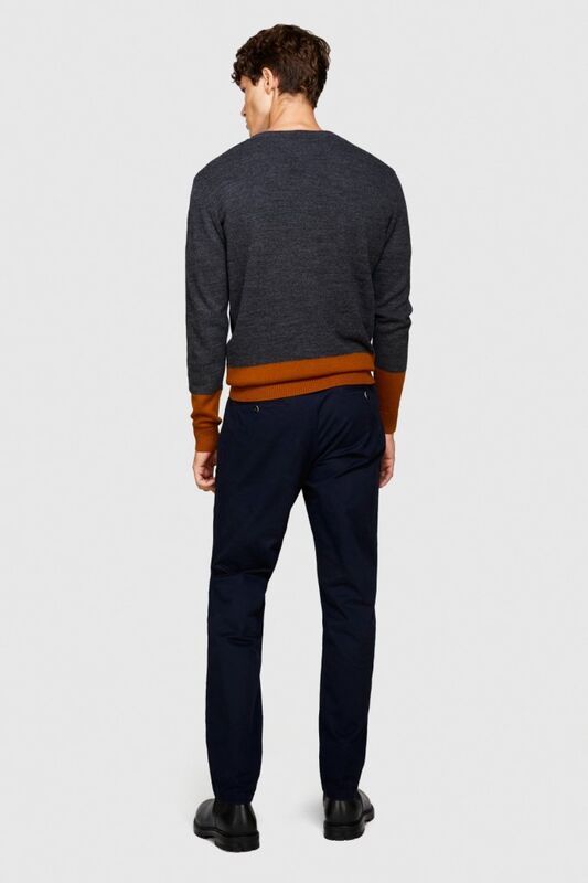 Esnek Slim Fit Chino Pantolon Erkek Renkli T-Shirt - 323A4JGCSF03E