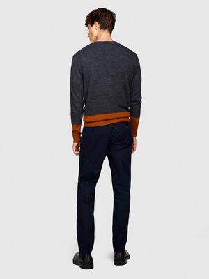 Sisley - Esnek Slim Fit Chino Pantolon Erkek Renkli T-Shirt - 323A4JGCSF03E