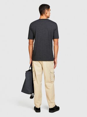 Sisley - Esnek Trapered Fit Kargo Pantolon Erkek Ekru Pantolon - 323A4AIHSF02V