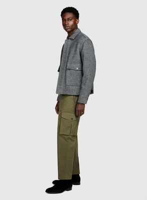 Sisley - Esnek Trapered Fit Kargo Pantolon Erkek Yeşil T-Shirt - 323A4AIHSF02V