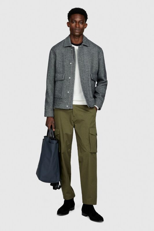 Esnek Trapered Fit Kargo Pantolon Erkek Yeşil T-Shirt - 323A4AIHSF02V