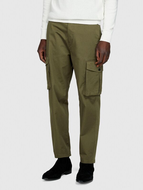 Esnek Trapered Fit Kargo Pantolon Erkek Haki Pantolon - 323A4AIHSF02V