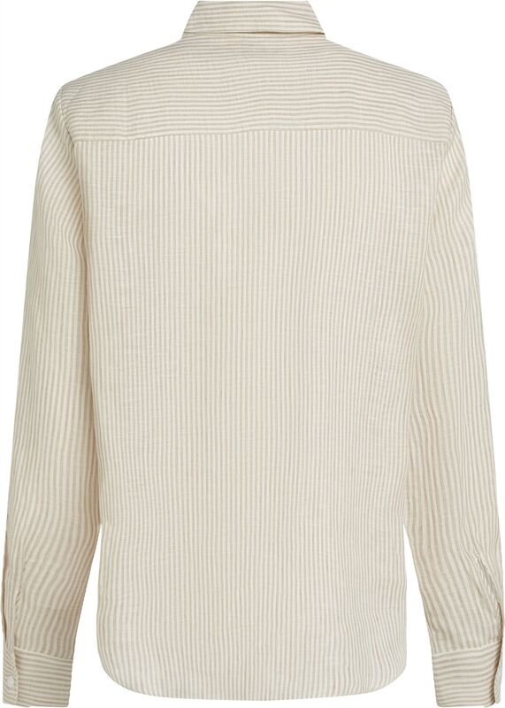 ESS LINEN RELAXED SHIRT Kadın Beyaz Gömlek - WW0WW44679