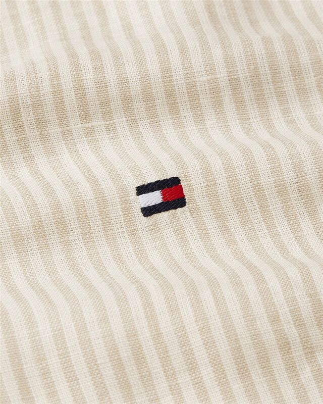 ESS LINEN RELAXED SHIRT Kadın Beyaz Gömlek - WW0WW44679