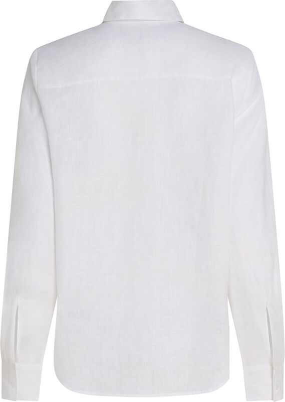 ESS LINEN RELAXED SHIRT Kadın Beyaz Gömlek - WW0WW44679