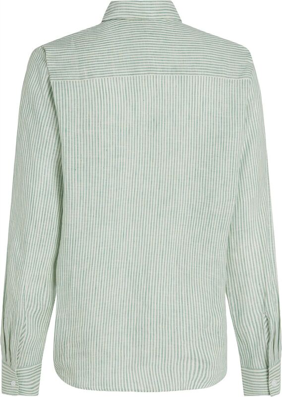 ESS LINEN RELAXED SHIRT Kadın Yeşil Gömlek - WW0WW44679