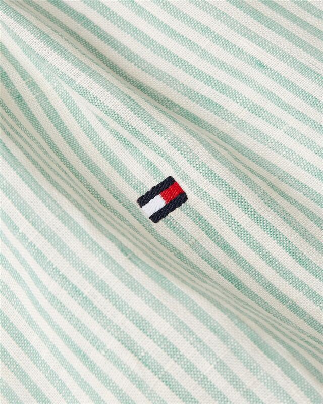 ESS LINEN RELAXED SHIRT Kadın Yeşil Gömlek - WW0WW44679