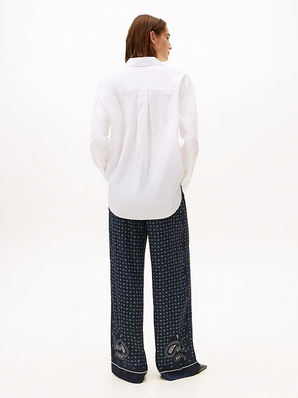 ESS POPLIN EASY FIT SHIRT Kadın Beyaz Gömlek - WW0WW45612