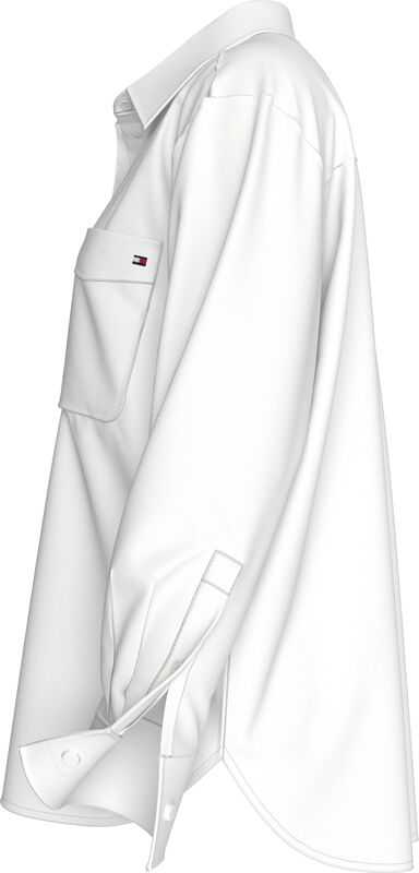 ESS POPLIN EASY FIT SHIRT Kadın Beyaz Gömlek - WW0WW45612