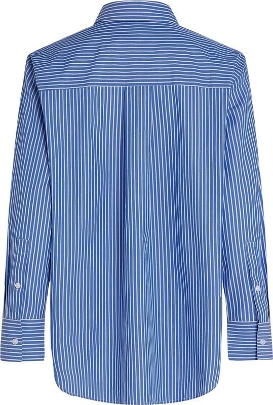 ESS POPLIN EASY FIT SHIRT Kadın Mavi Gömlek - WW0WW45612