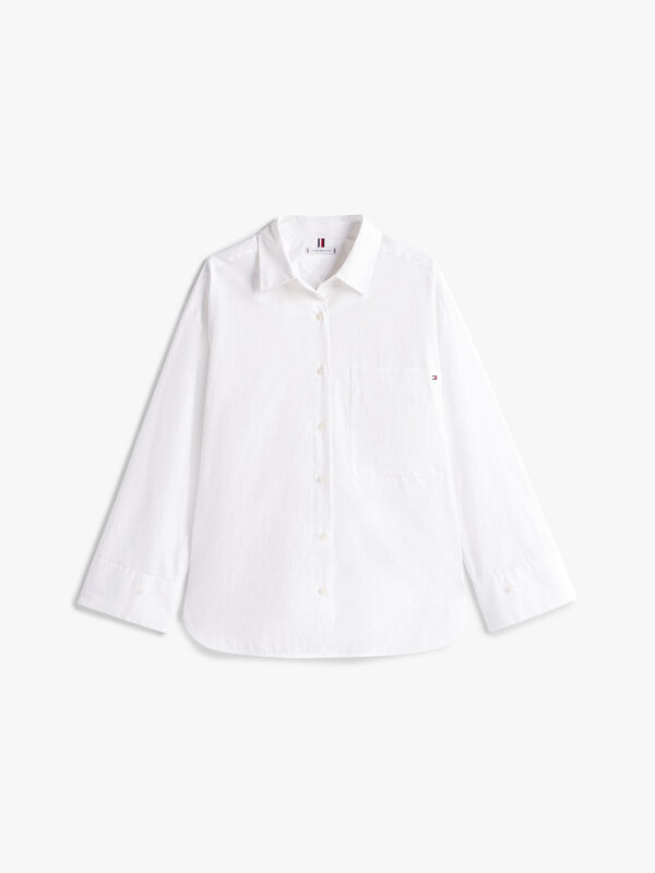 ESS POPLIN NEW EASY SHIRT Kadın Beyaz Gömlek - WW0WW45892