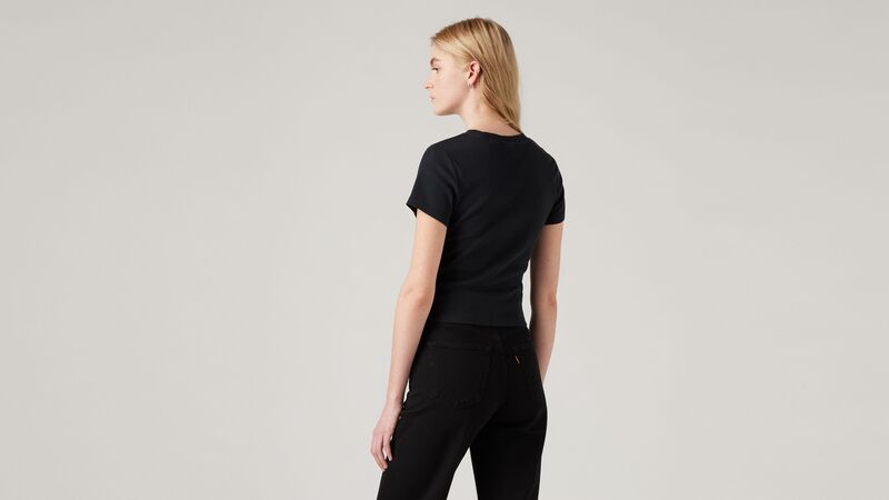 ESSENTIAL SPORTY TEE TR CAVIAR Kadın Siyah T-Shirt - 005G4